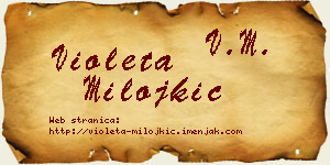Violeta Milojkić vizit kartica